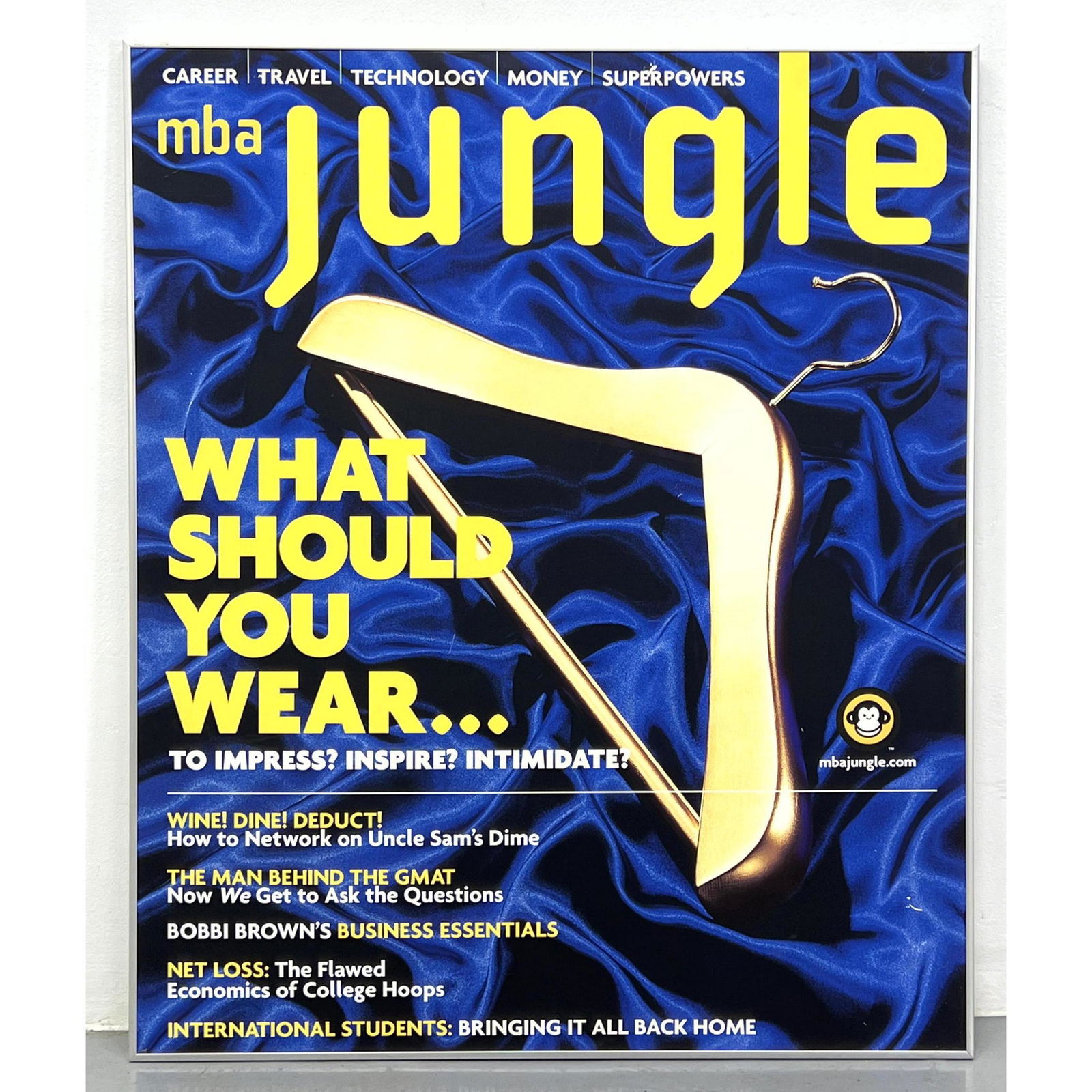 MBA JUNGLE Magazine Mock Up Cover Poster. Suggests stories dealing with business issues. Framed. Fro: MBA JUNGLE Magazine Mock Up Cover Poster. Suggests stories dealing with business issues. Framed. From The Personal Collection of Neil Benson a Philadelphia Photographer and Founding Member of the Art