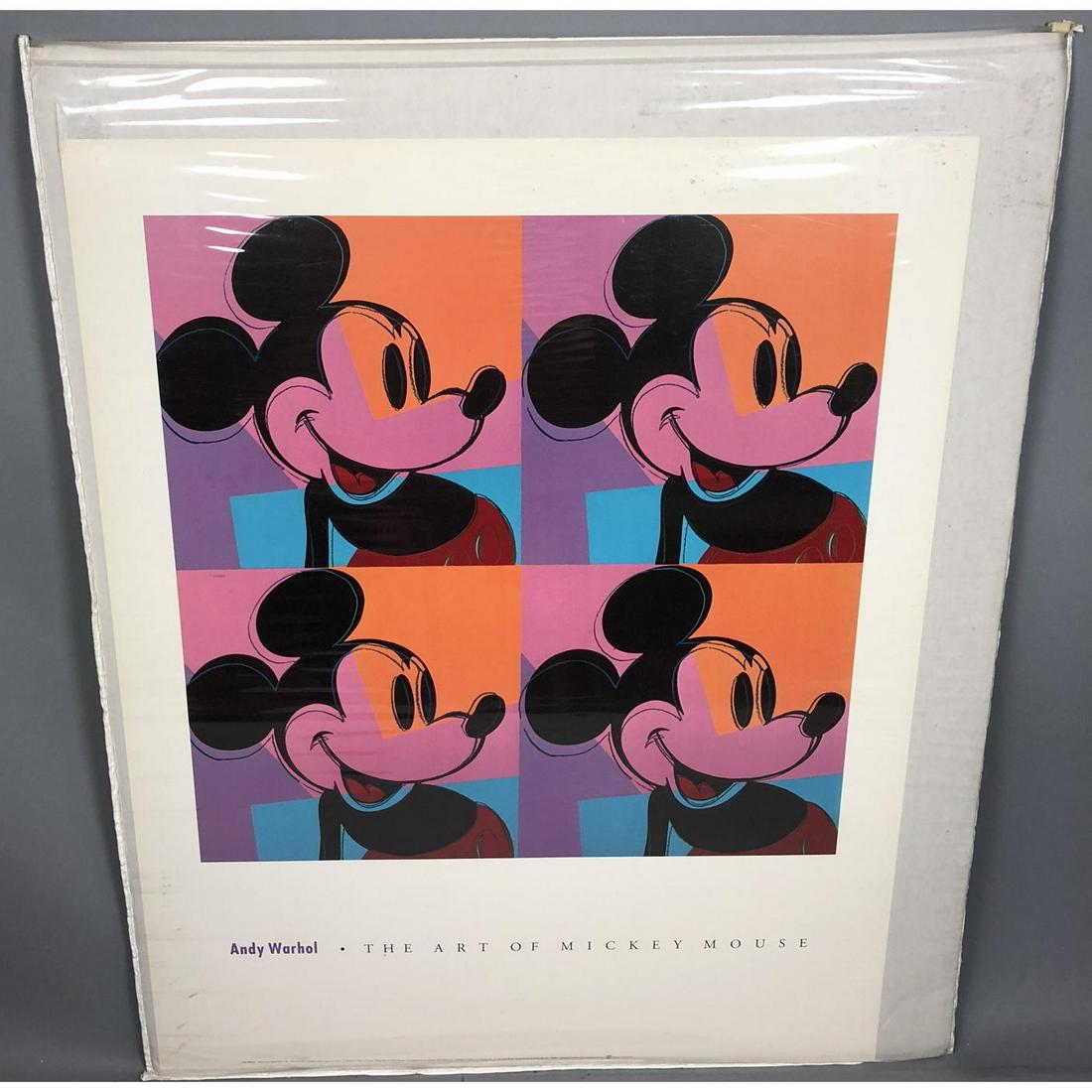 ANDY WARHOL Mickey Mouse Art Poster. Patrick Dooley designs, published by Disney Art Editions. From (1 of 9)