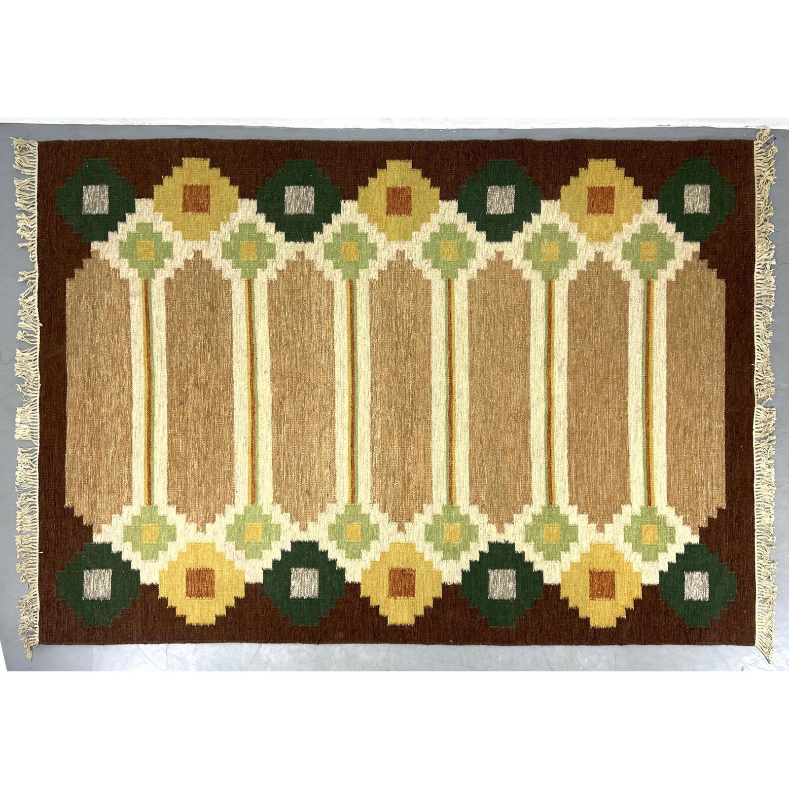 9'10 X 6'6 Scandinavian Style Flat Weave Wool Area Rug