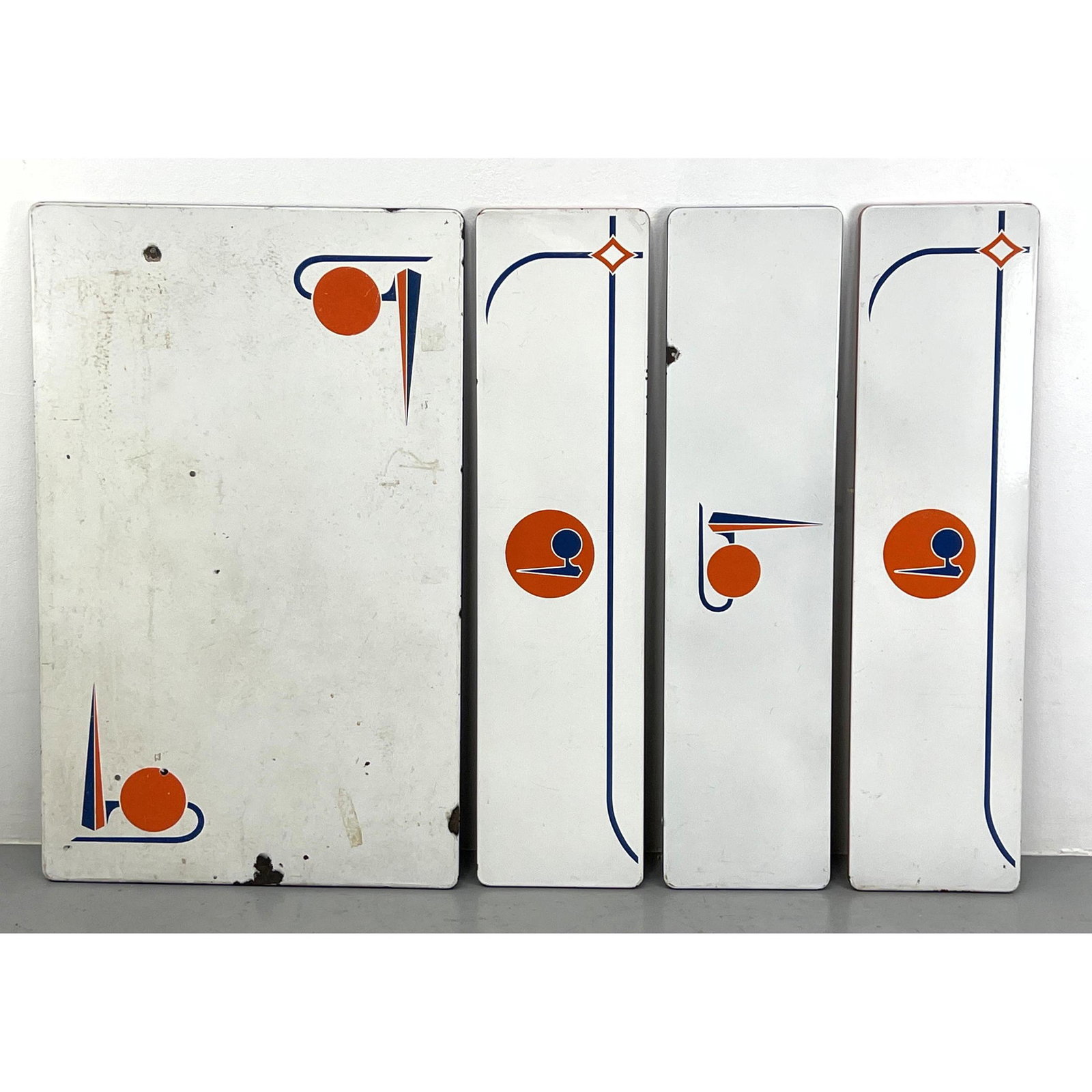 Period Vintage NYWF 1939 Enamel Table Tops. From Original New York World's Fair Drop Side Table. The (1 of 19)