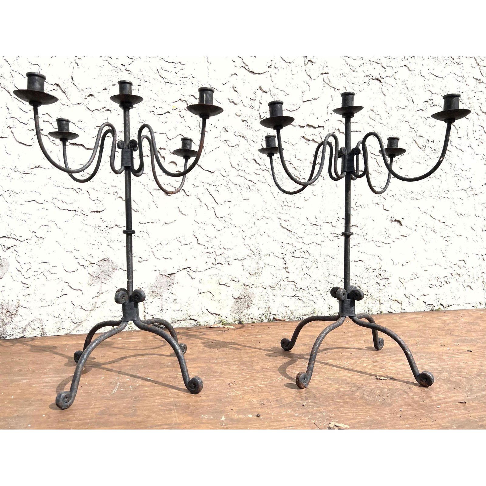 Pair wrought iron candelabras (1 of 13)