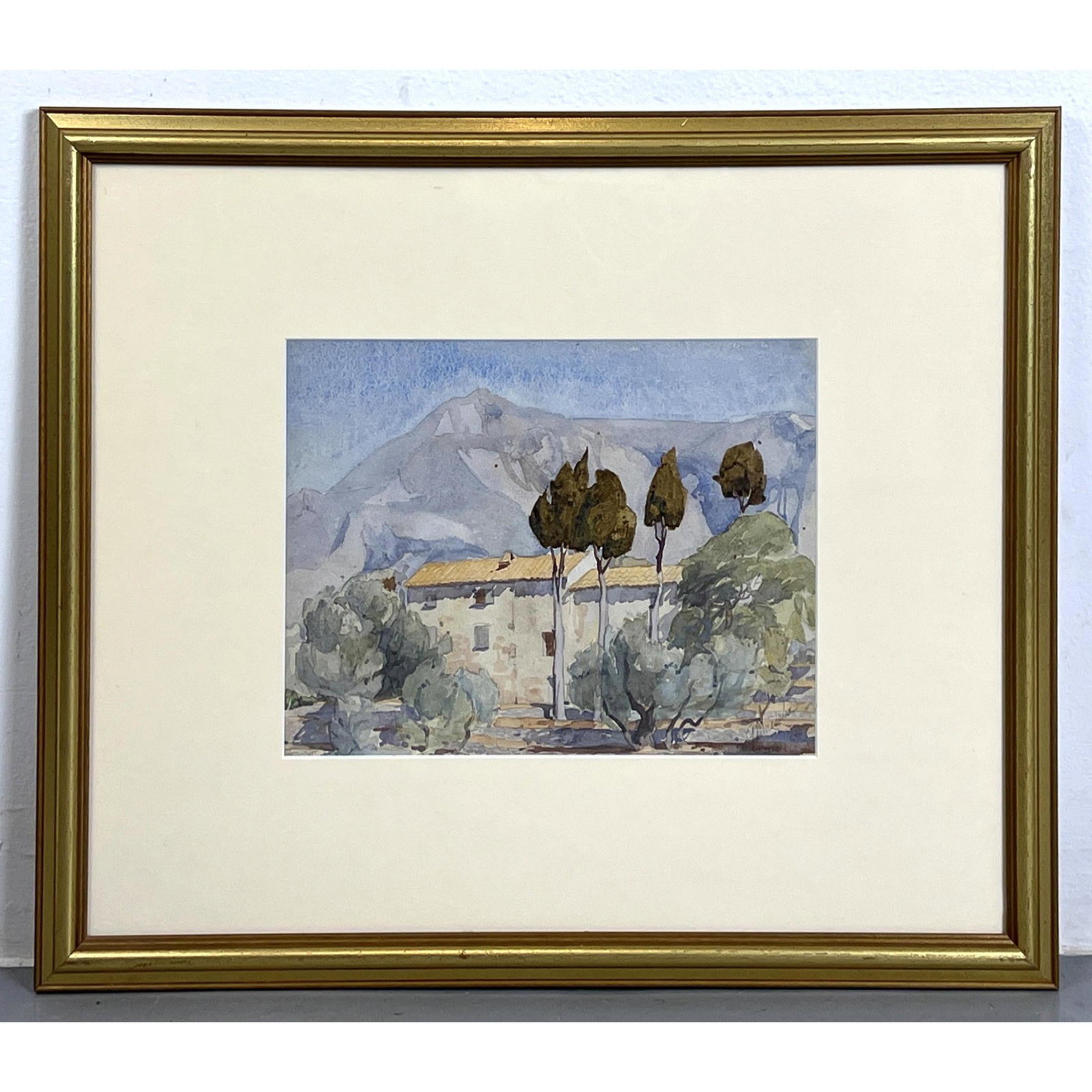 G Musseria Watercolor Landscape Painting. Signed. Likely Continental or US southwestern scene. (1 of 11)