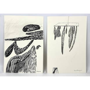 Louise Bourgeois "sheaves" and "inner life" 2000 edition printed by Atelier Lelong, Paris. signed in: Louise Bourgeois "sheaves" and "inner life" 2000 edition printed by Atelier Lelong, Paris. signed in the stone lithographs Dimensions: H: 12.25 inches: W: 8.5 inches ---