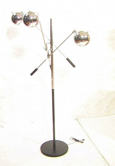 314 Modernist Chrome Ball Floor Lamp 3 Arm Lam
