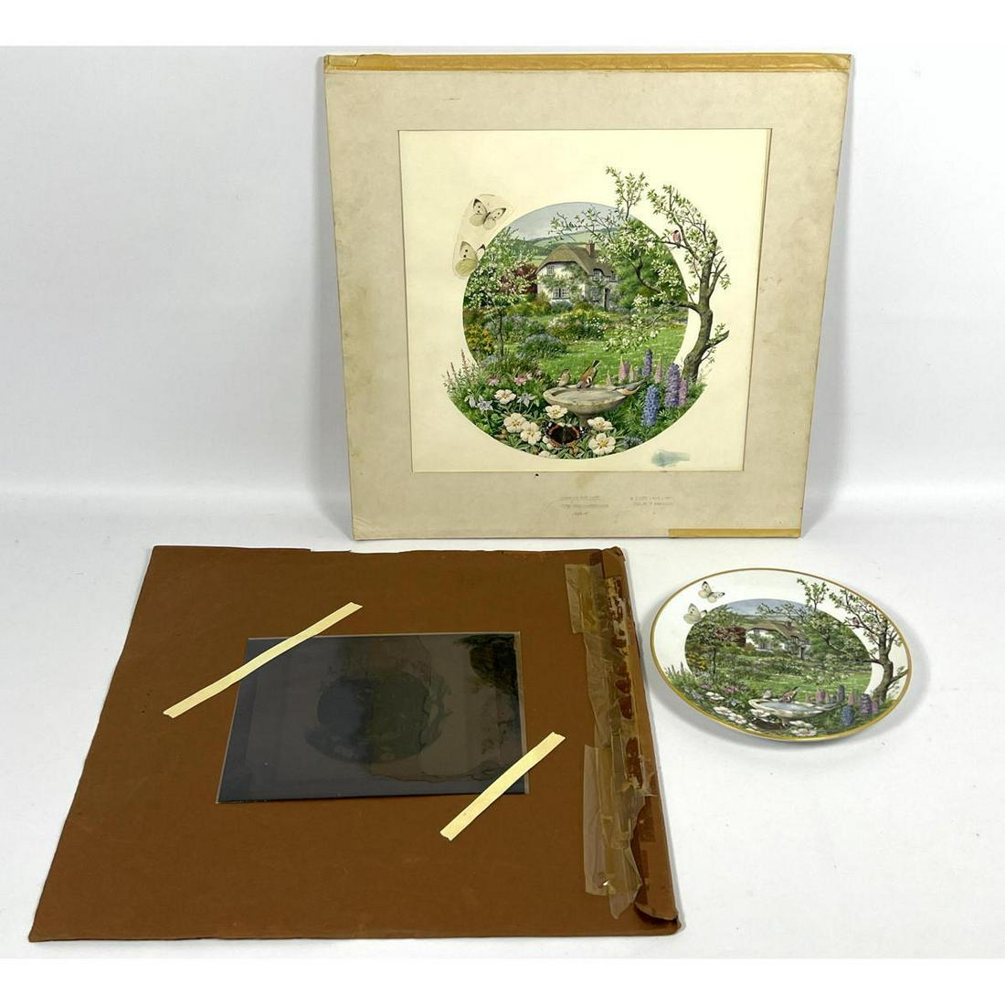 PETER BARRETT original watercolor illustration. Country life plate, June. includes transparency. Inc (1 of 11)