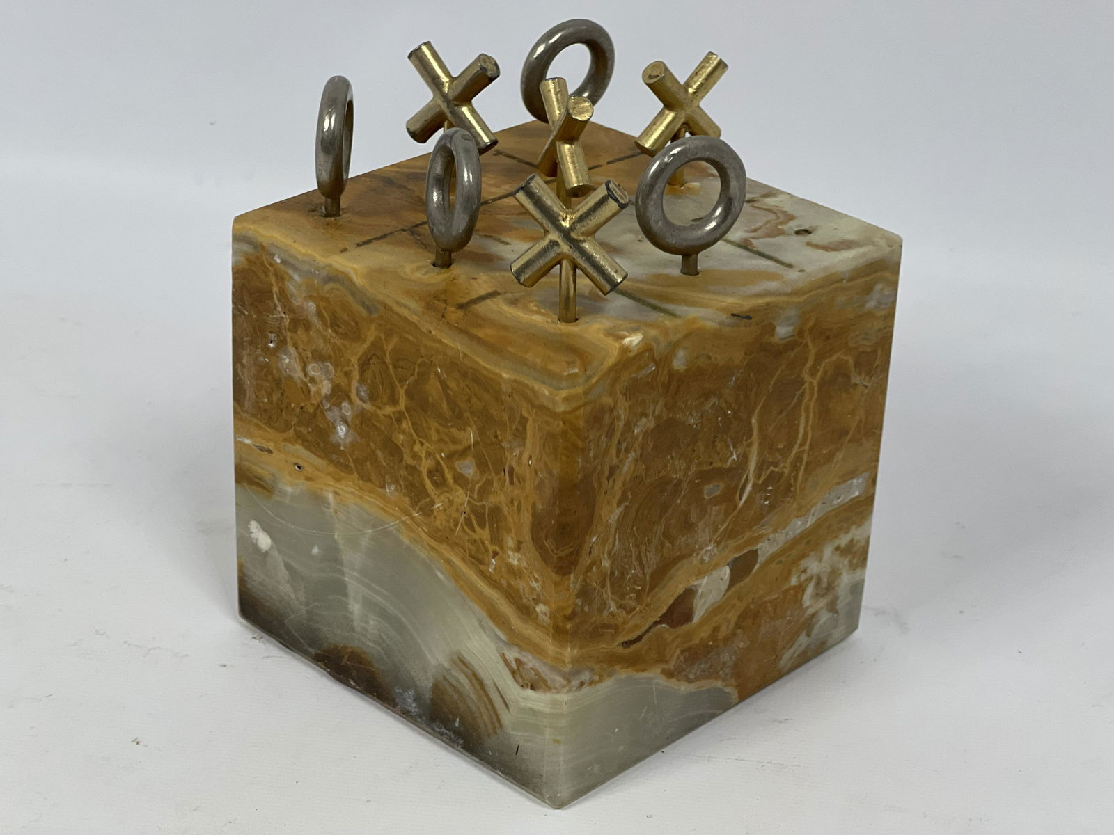 C JERE Onyx Cube Tic Tac Toe Game.  Richly grained onyx. (1 of 13)