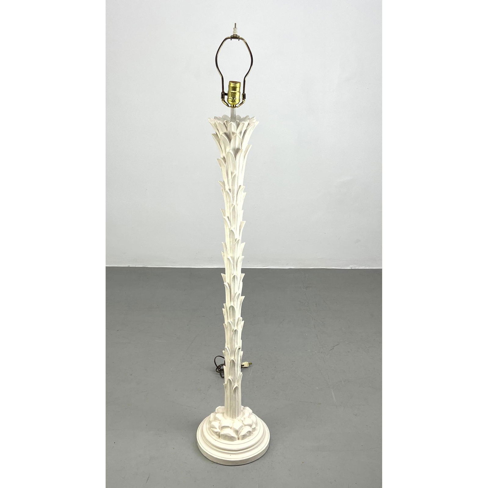Chapman Sirmos Serge Roche style Floor Lamp. Plaster palm floor lamp. Palm Tree Figural Lamp. (1 of 9)