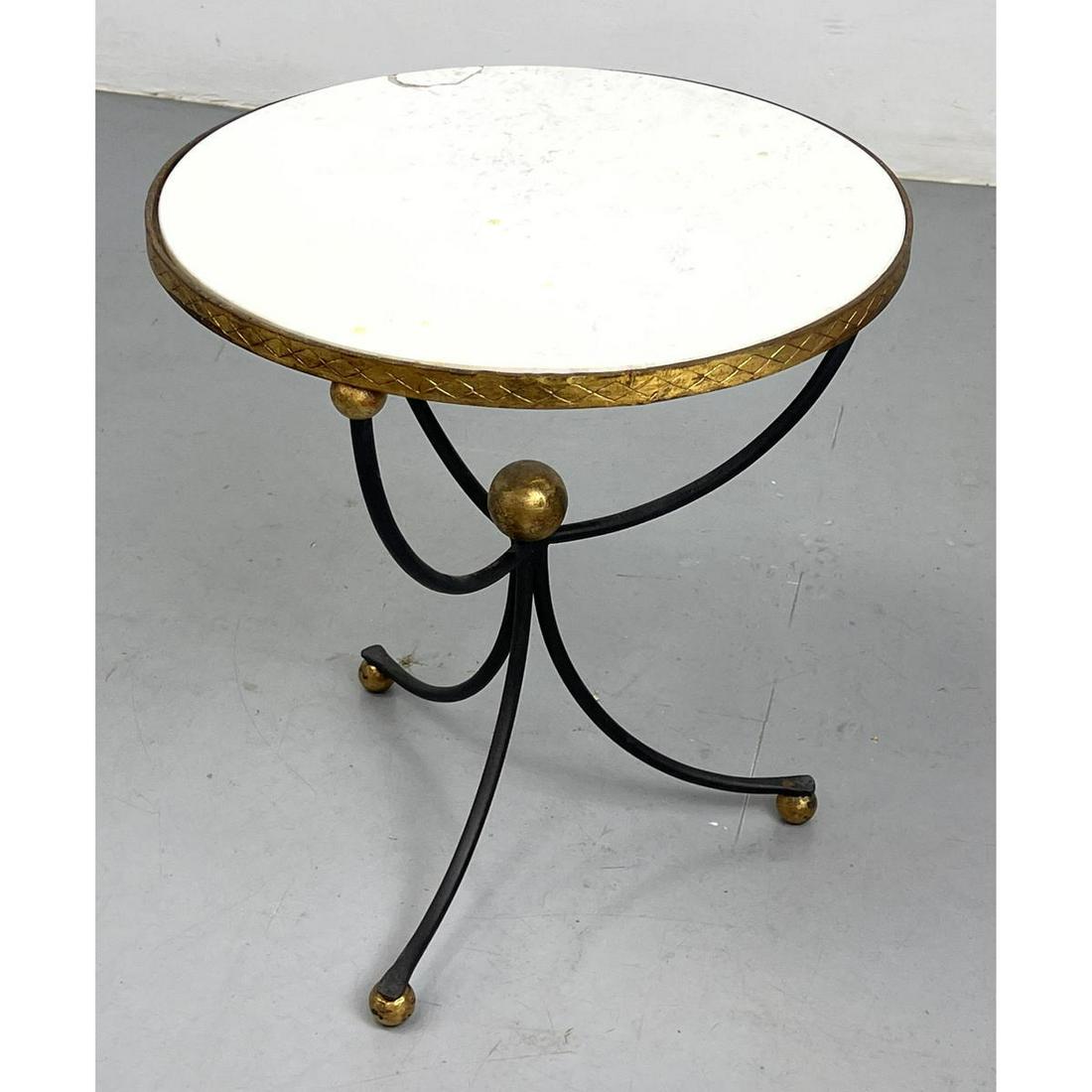 1950s Palladio Italian Gilt Metal and Iron Gueridon Side Table (1 of 7)