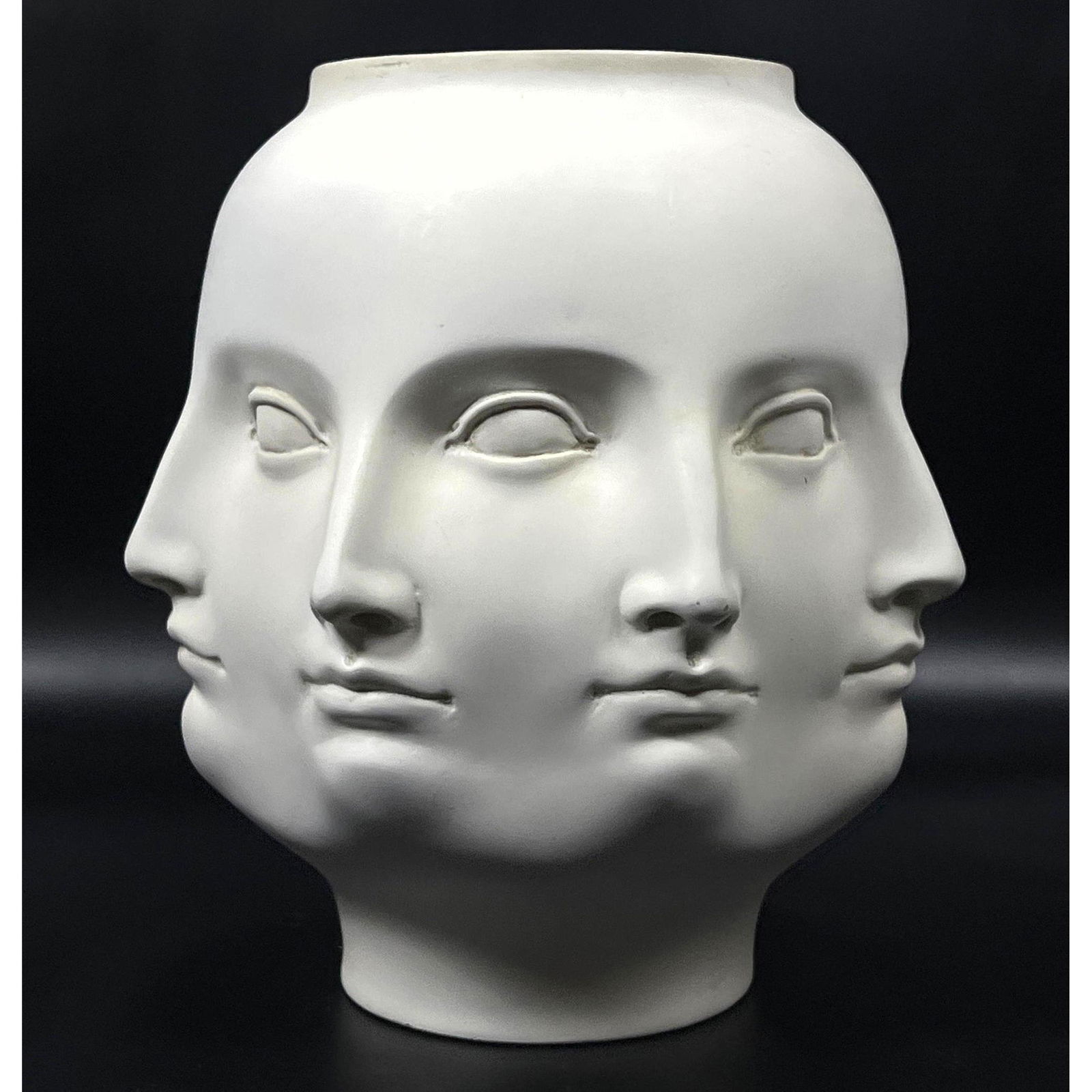 Fornasetti style. TMS 2005. Molded Resin Perpetual Face Vase. Jonathan Adler style (1 of 8)