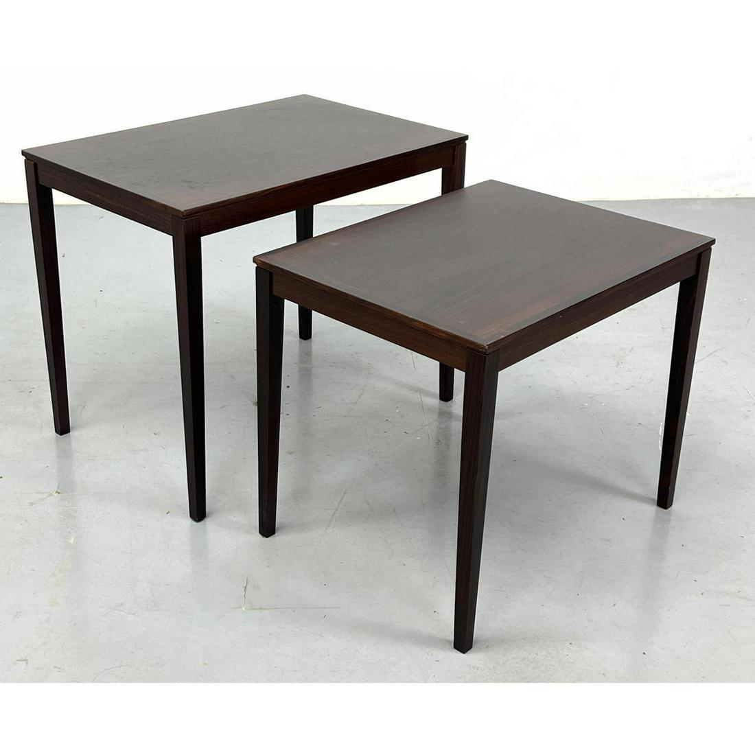 2pc Danish Modern Rosewood Nesting Tables Made in Denmark (1 of 7)