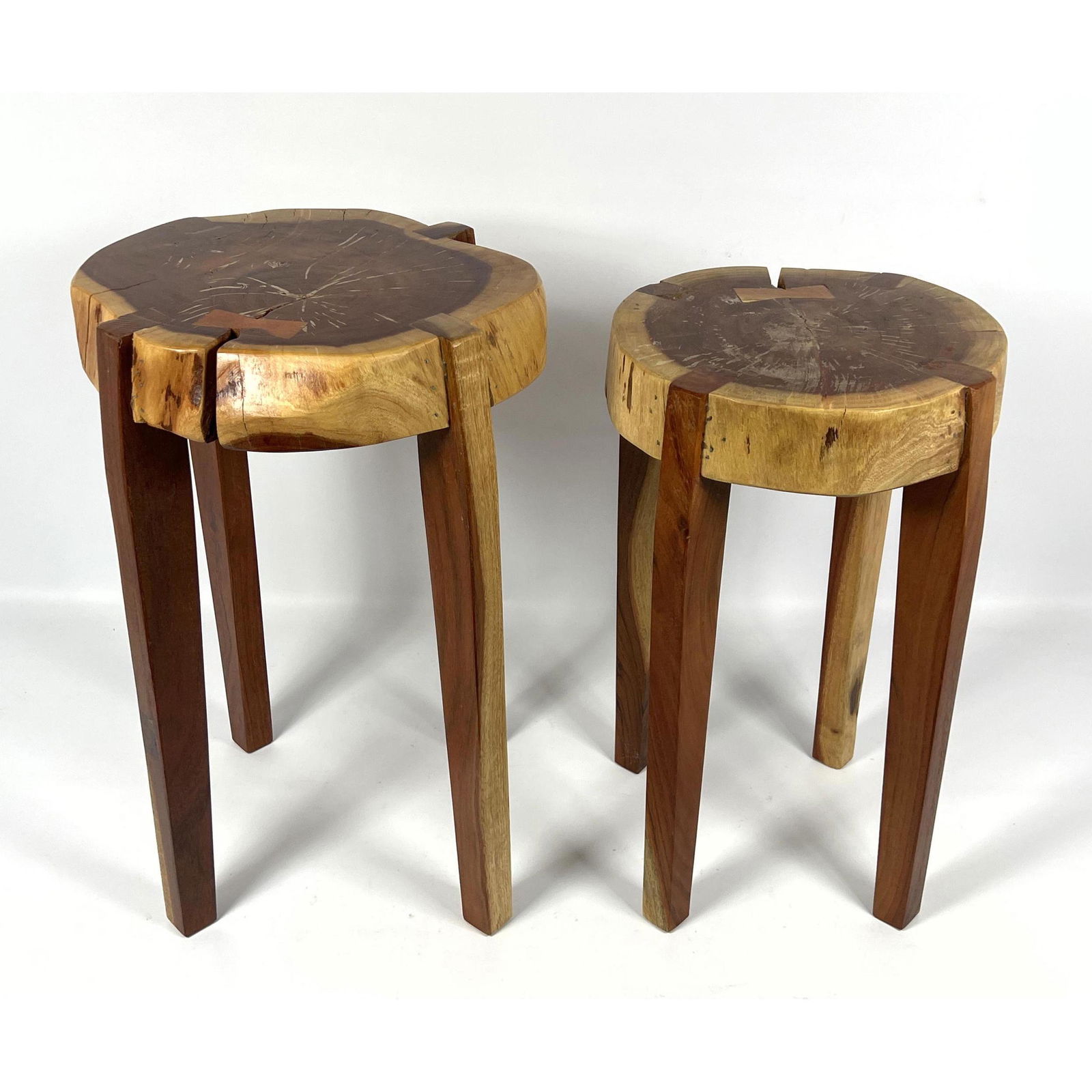 Pair of Modernist Crafted Wood Side Tables (1 of 10)