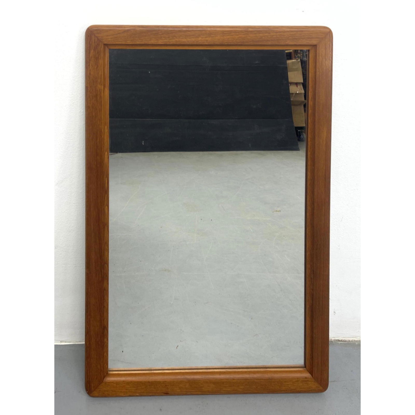 Teak Danish Modern Wall Mirror. Marked Denmark. (1 of 5)