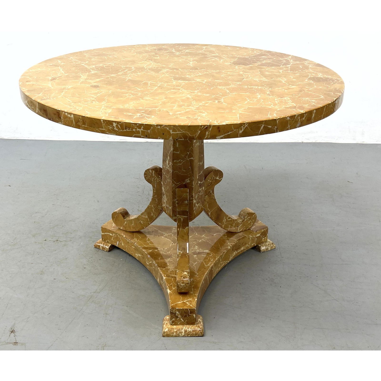 Colombian Center Dining Table. Decorated Lacquer Finish. Good Quality. (1 of 8)