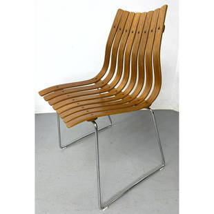 Hans Brattrud 'Scandia' Bentwood Danish Modern Teak Chair Norway 1960: Hans Brattrud 'Scandia' Bentwood Danish Modern Teak Chair Norway 1960 Dimensions: H: 32 inches: W: 19 inches: D: 20 inches - Seat Height: 17.5 inches ---