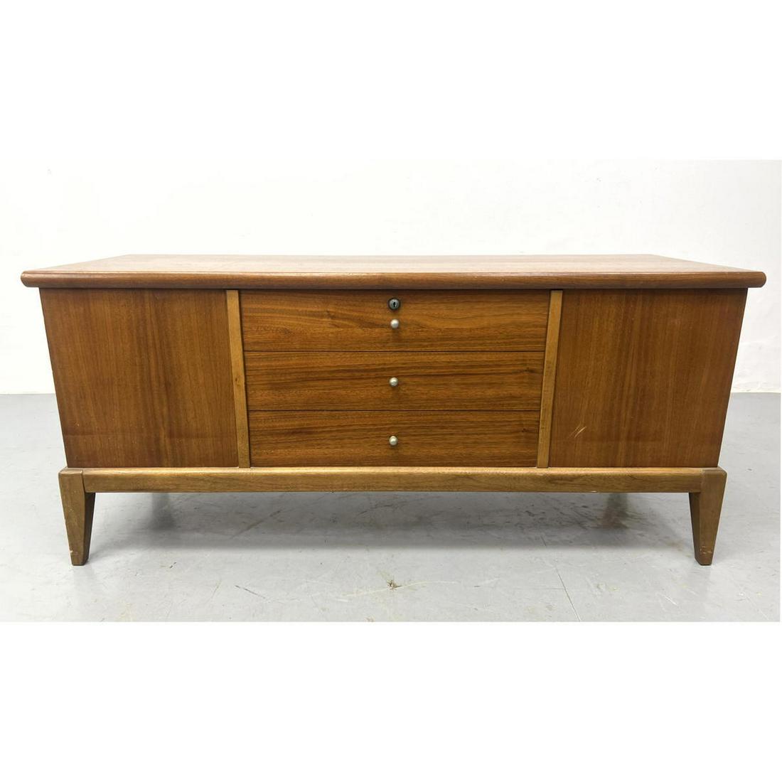 LANE American Modern Walnut Cedar Chest. Raised on legs. Marked. (1 of 15)