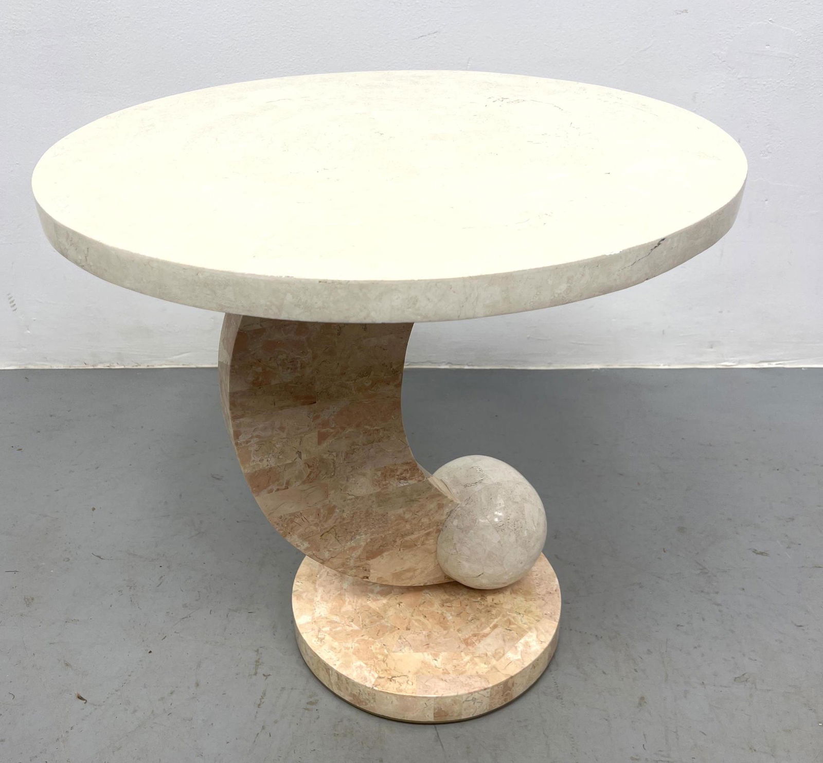 Decorator tessellated Stone Swoosh Side Table. (1 of 6)