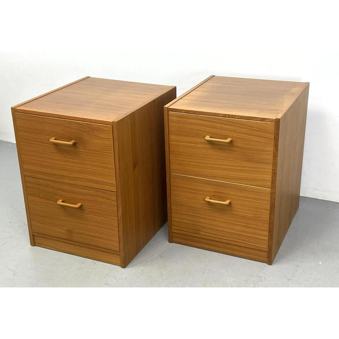 Pr Danish Modern Teak Two Drawer File Cabinets. Marked. (1 of 8)