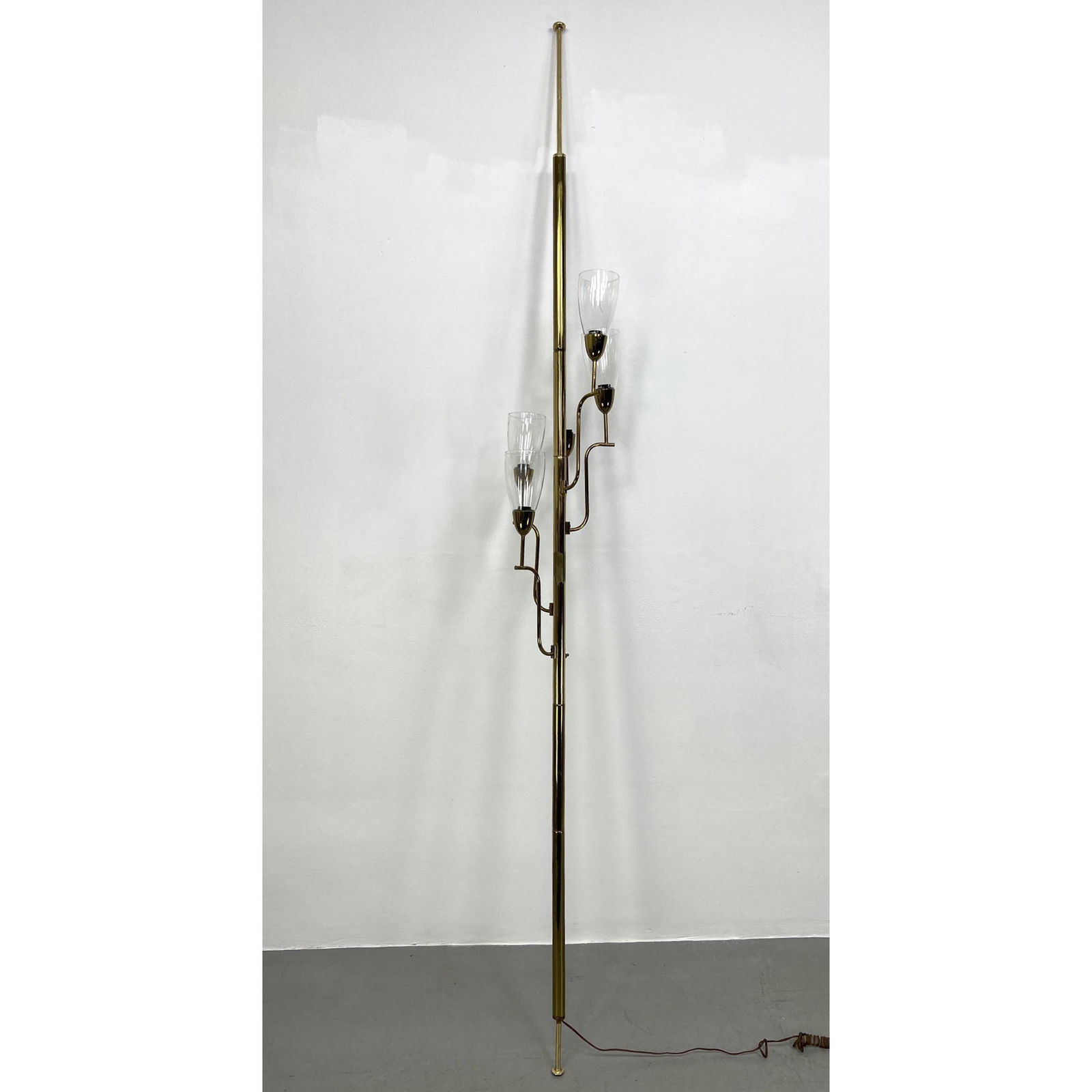 Brass Paavo Tynell Style Tension pole lamp (1 of 12)