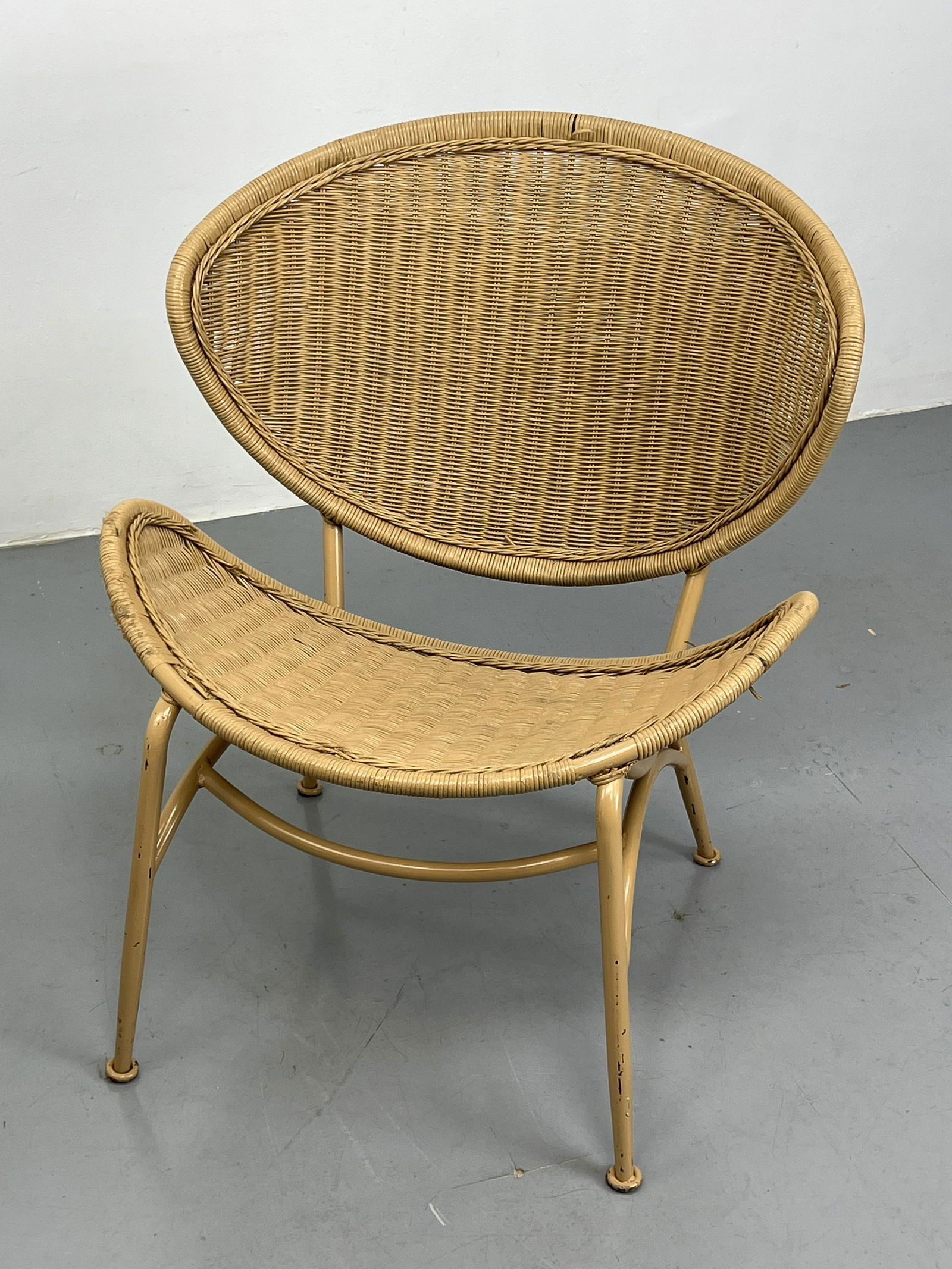 Rattan and Metal Orange Slice Chair. (1 of 11)