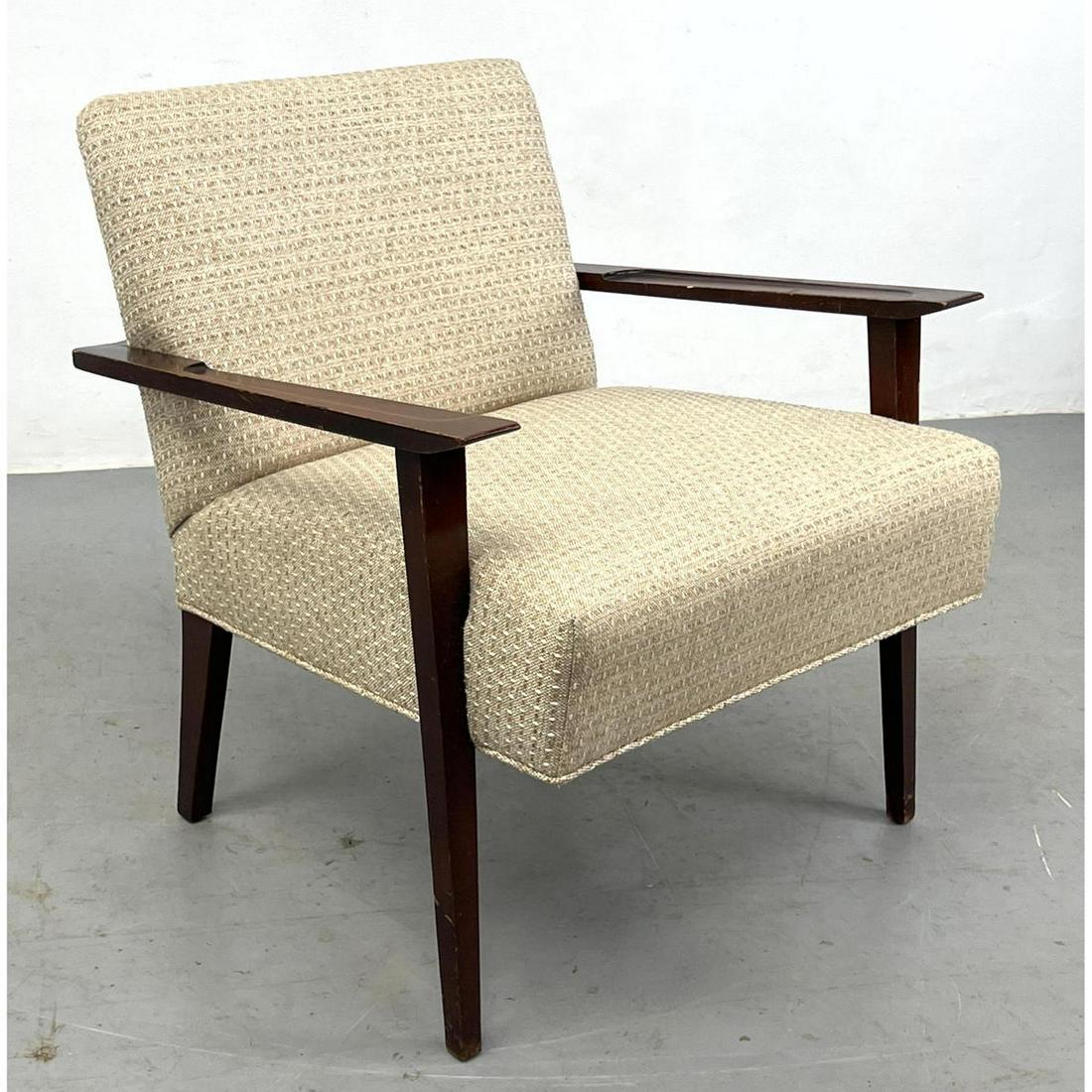 Mid Century Modern Open Frame Paddle Arm Lounge Chair (1 of 9)