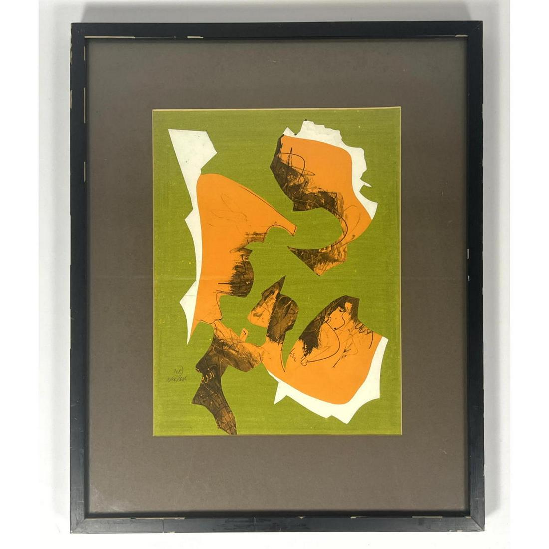 William Horace Littlefield Lithograph Print. Incident in green and orange (1 of 8)