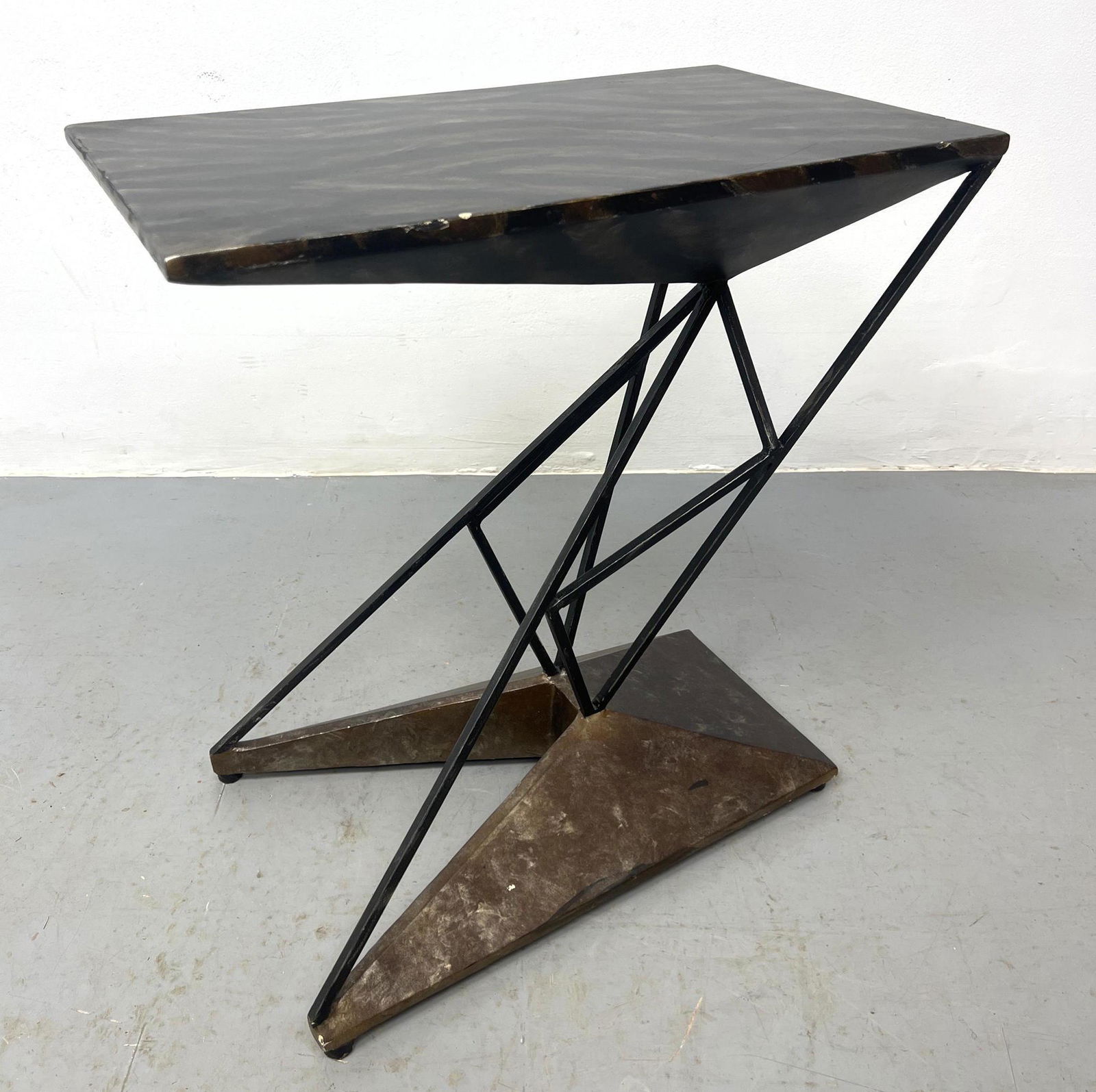 Metal Table of Unusual Counter balance Construction. (1 of 6)