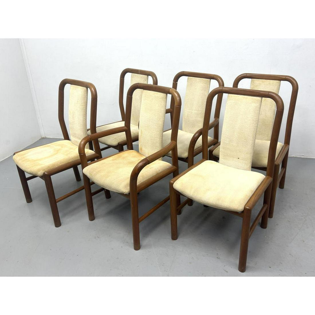6 Teak Dining Chairs - 4 Side Chairs and 2 Armchairs.  Benny Linden. (1 of 11)
