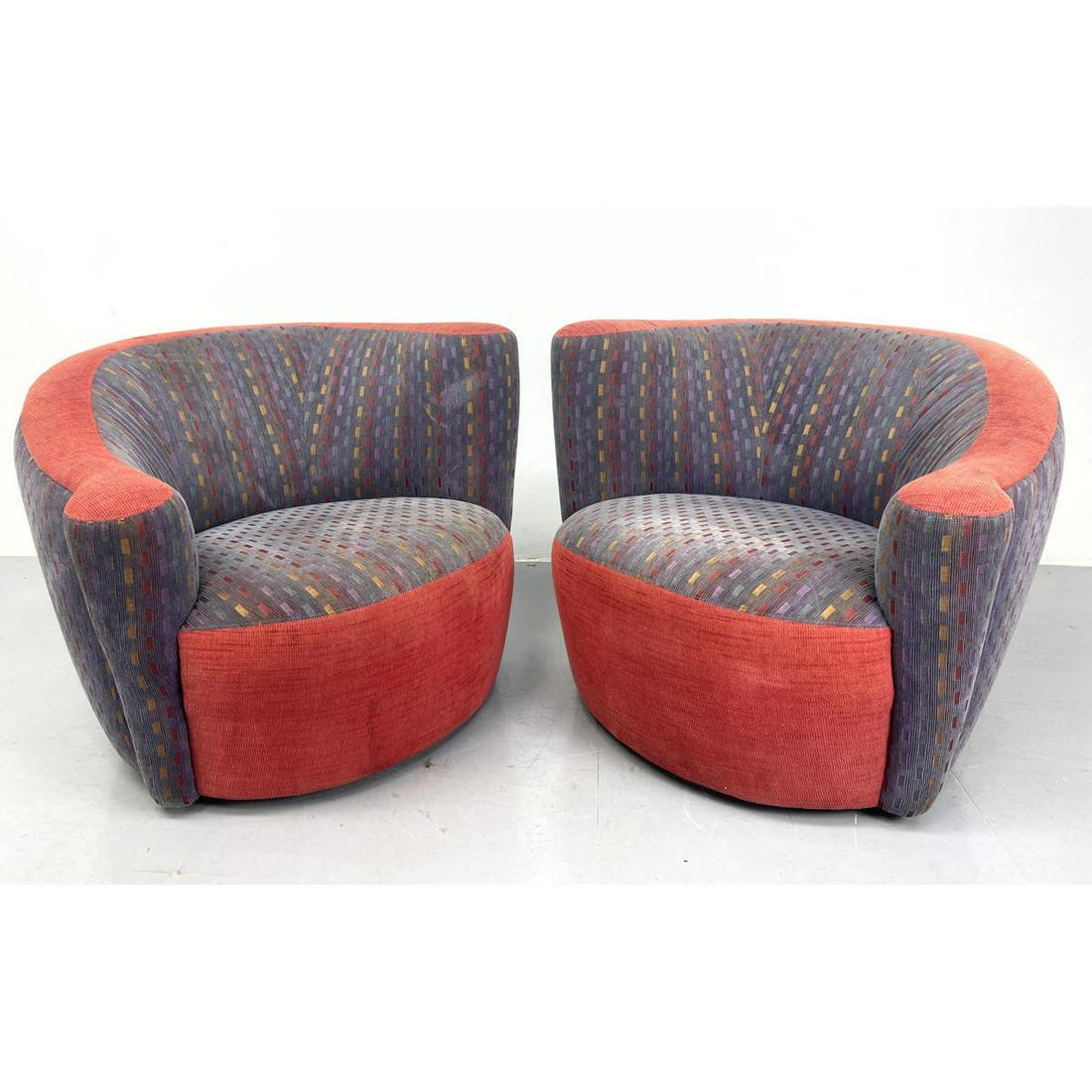Pair Weiman Kagan style Nautilus chairs. (1 of 13)
