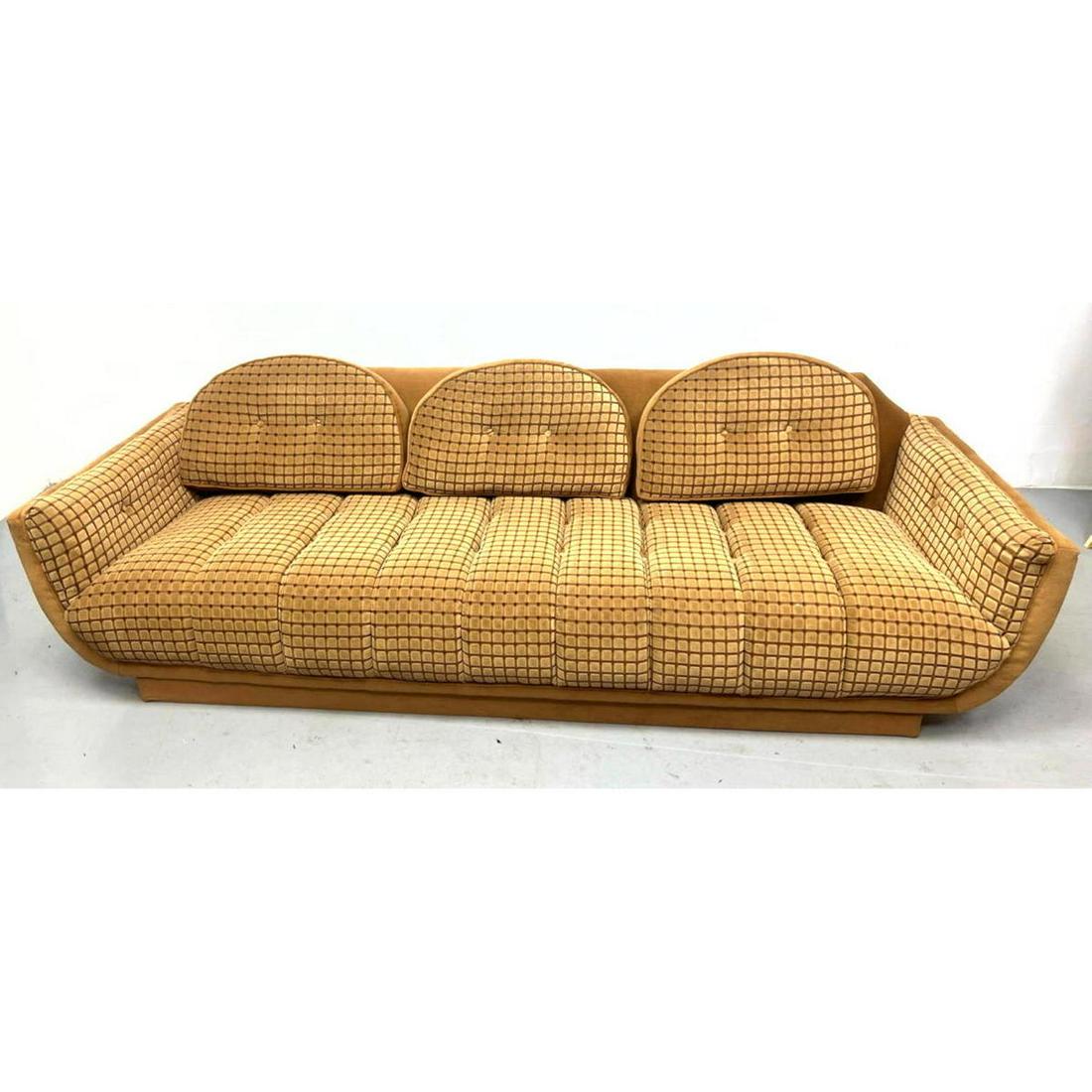 70s Modern Gondola Sofa.  Curved Arms. (1 of 10)