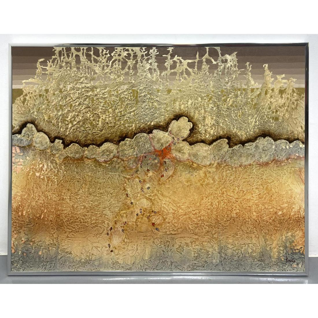 Ruth Martha Kochta Oil on Canvas 1982 "A Warm Place In the Sun". Framed. Signed. (1 of 6)