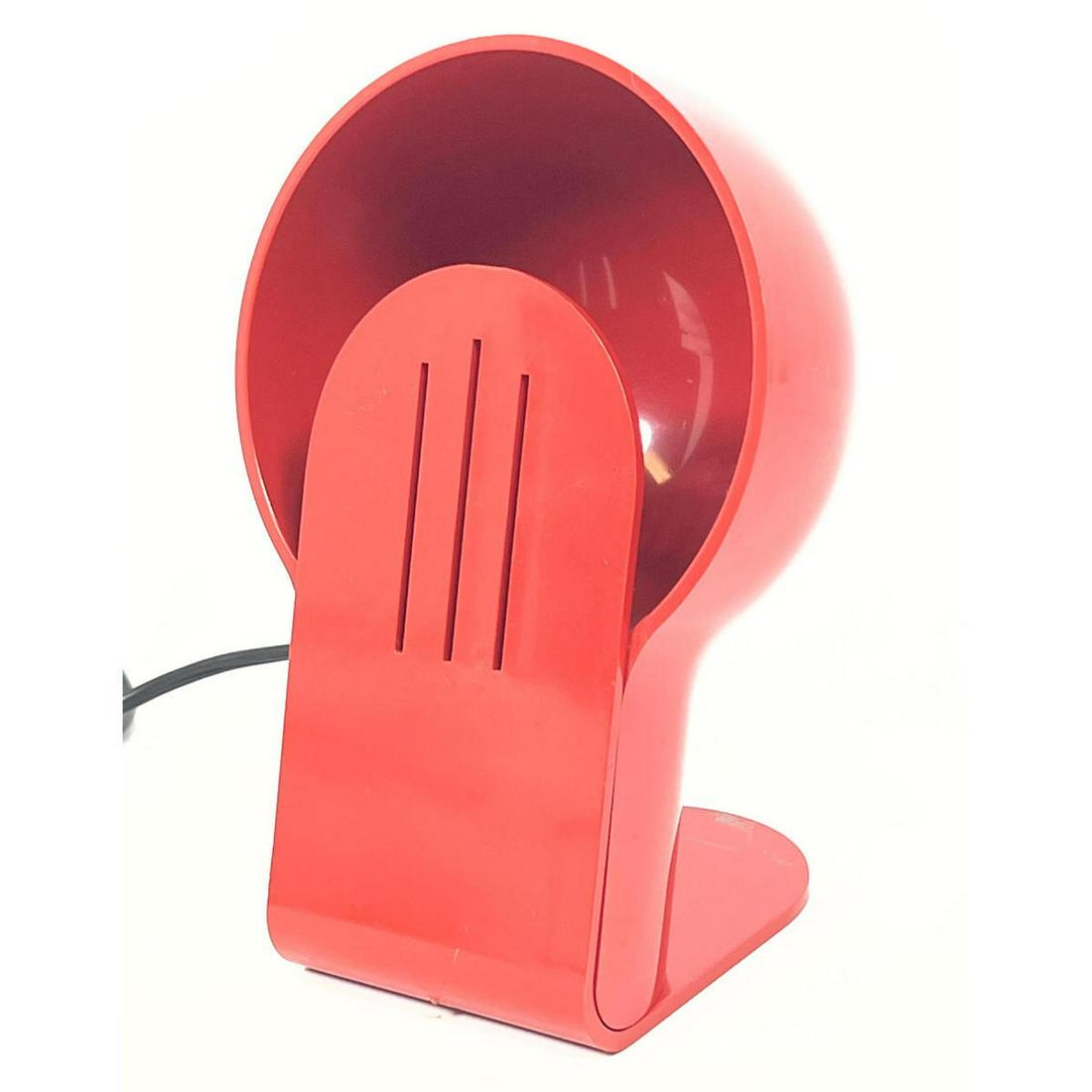 Red HARVEILUCE designed A Pozzi 3508 Panda lamp. Signed. Plastic: Red HARVEILUCE designed A Pozzi 3508 Panda lamp. Signed. Plastic Dimensions: H: 8 inches: W: 5 inches: D: 5 inches --- US Packing and Shipping charge: $35 Plus insurance at a rate of $1 per hundred.We