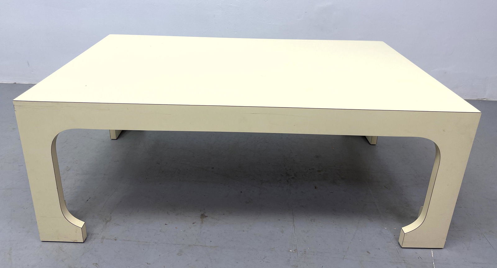 Off White Laminate Modernist Coffee Cocktail Table. (1 of 8)
