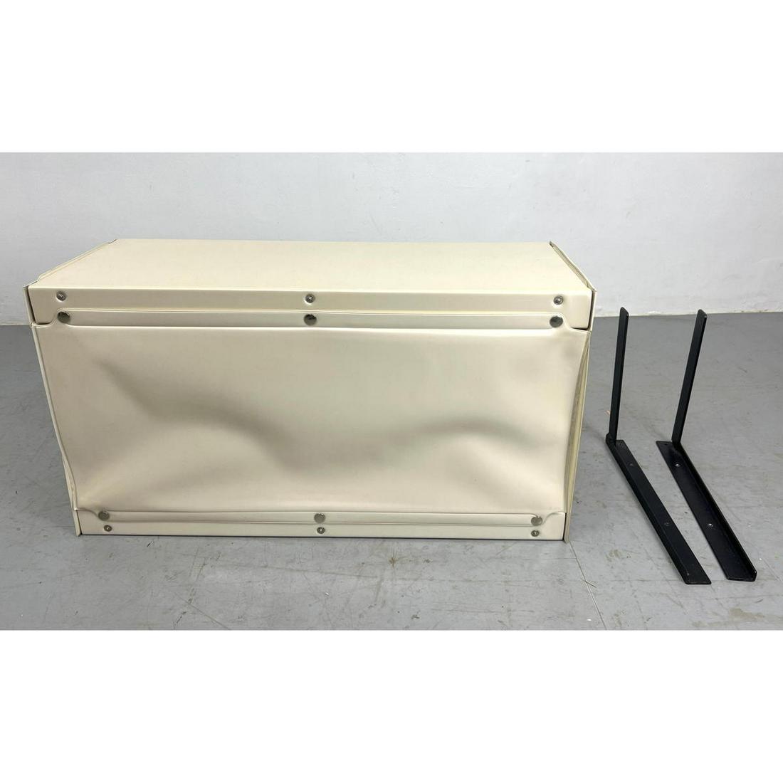 Otto Zapf, Softline wall mounted cabinet for InDesign, c. 1970 Snap design Vinyl with Steel Mountin: Otto Zapf, Softline wall mounted cabinet for InDesign, c. 1970 Snap design Vinyl with Steel Mounting brackets. Dimensions: H: 17.75 inches: W: 33.25 inches: D: 13.25 inches --- We offer curbside deliv