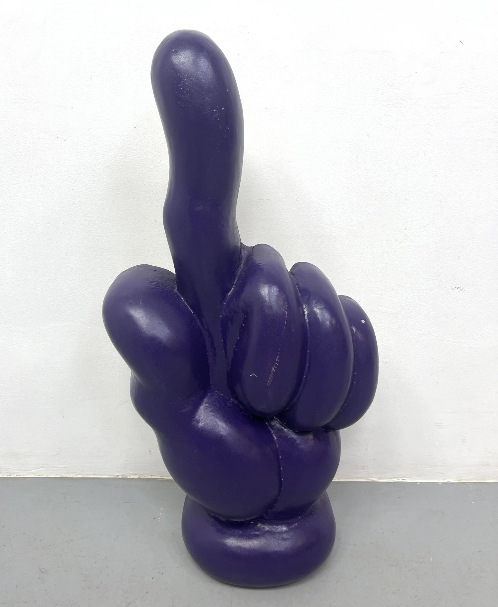 Purple Figural 44" Tall Hand Sculpture. Flat on Back. Pop Art. (1 of 4)