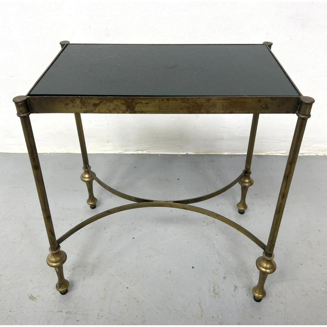 Regency style Brass Side Table. Inset top. (1 of 6)