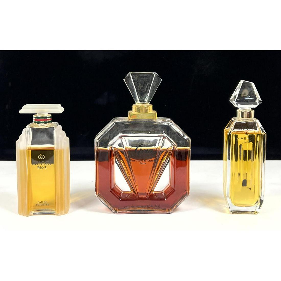 3pc Designer Perfume Bottles. 10. VAN CLEEF & ARPELS "Gem" Eau de Toilette. 20. GUCCI No 3. 3). GIVE (1 of 10)