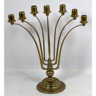 Bruno Paul Style Brass Articulating Candelabra Stepped brass base. Jugendstil: Bruno Paul Style Brass Articulating Candelabra Stepped brass base. Jugendstil Dimensions: H: 16 inches: W: 15 inches: D: 6 inches --- We offer curbside delivery to NYC, Manhattan, Close Brooklyn,