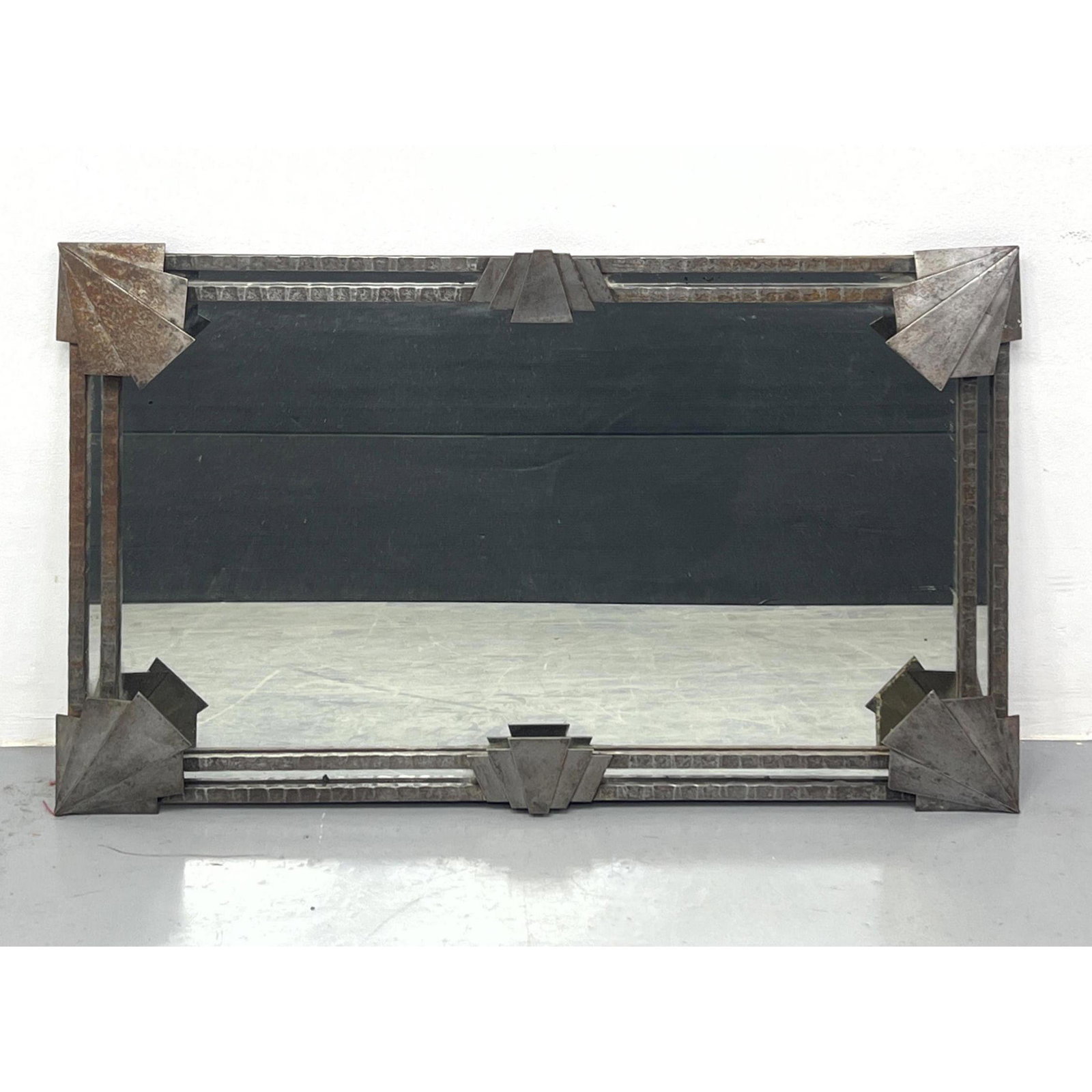 Hand-wrought iron mirror , France , c. 1930. Art Deco Style. (1 of 6)