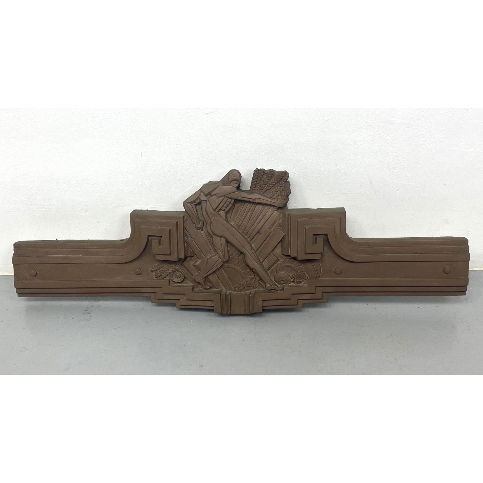 Industrial Art Deco Fiberglass Wall Frieze Plaque. Prosperity. (1 of 8)