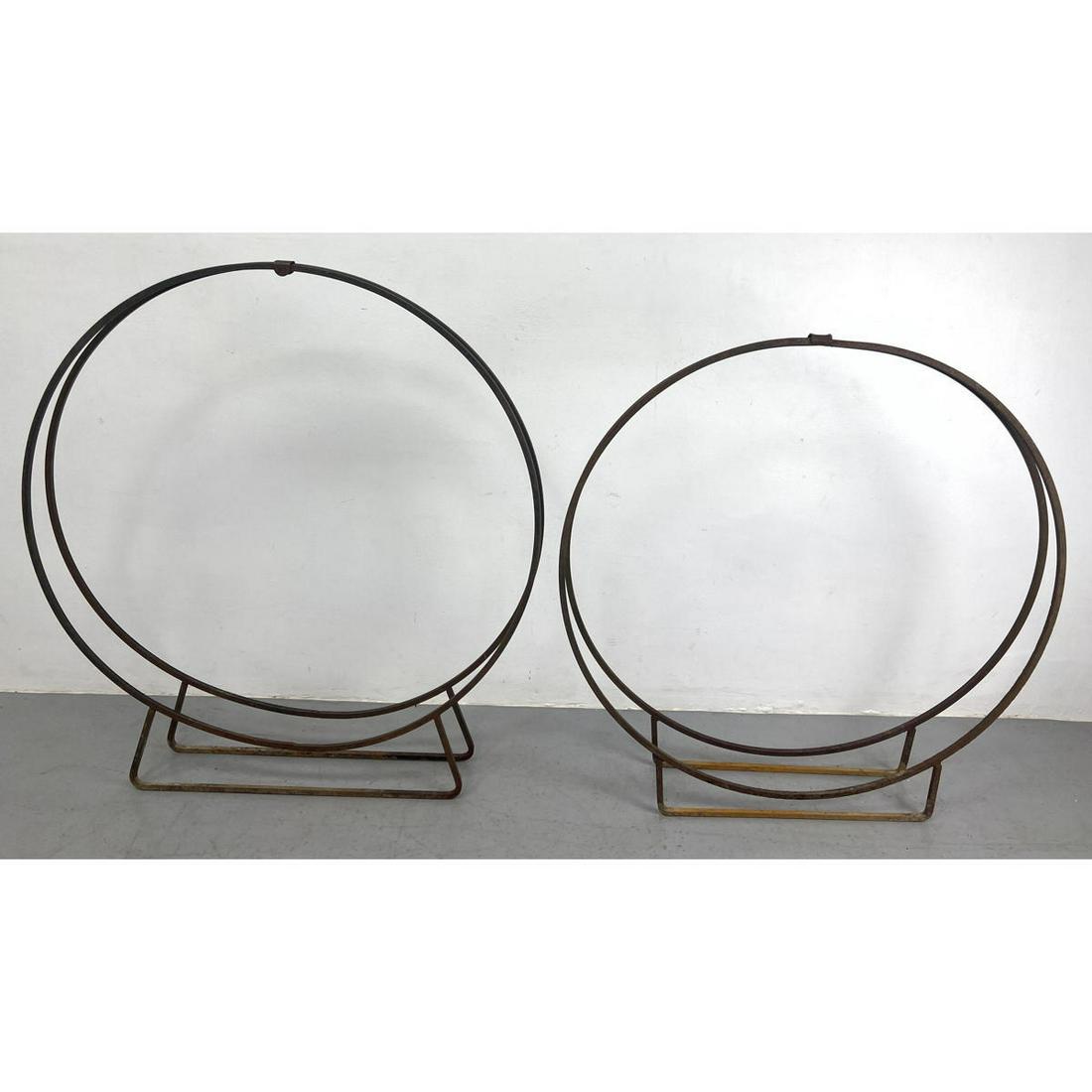 2pc Modern Iron Outdoor Log Holders. (1 of 6)