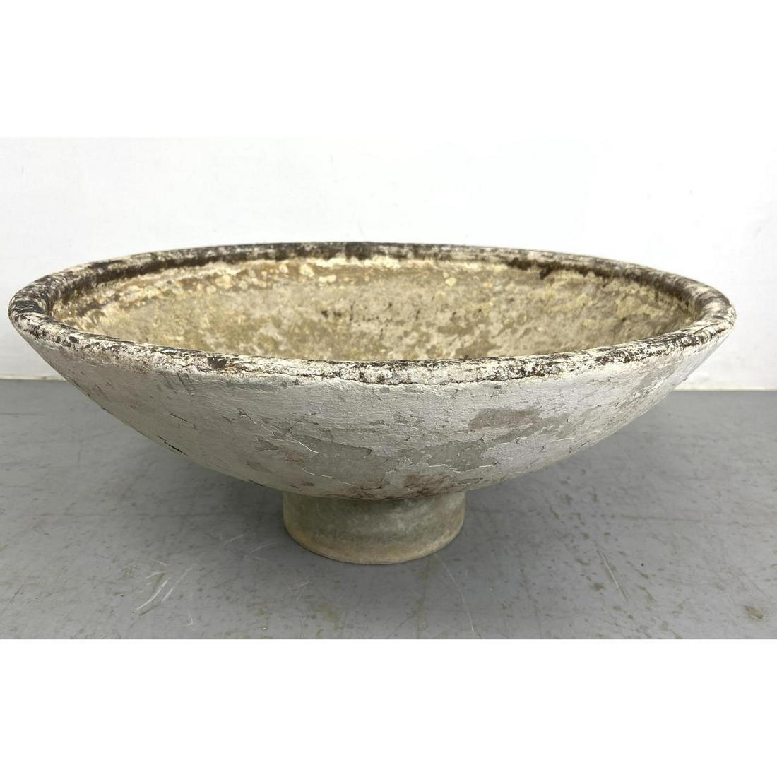 Large Willy Guhl Round planter.  Rests on collar base. Patio. Outdoor. Garden. (1 of 6)