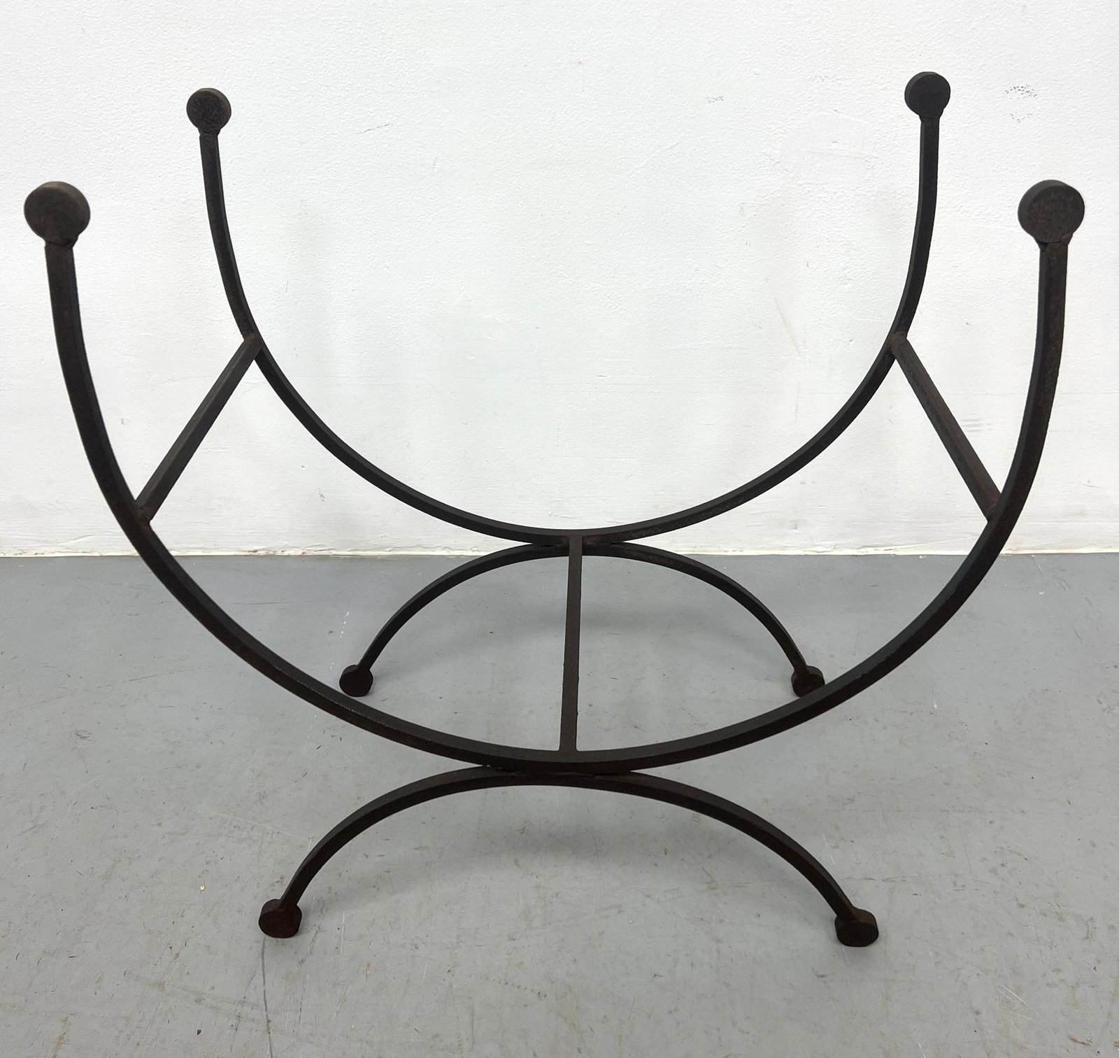 Modernist Iron Log Holder. Concave holder. (1 of 4)