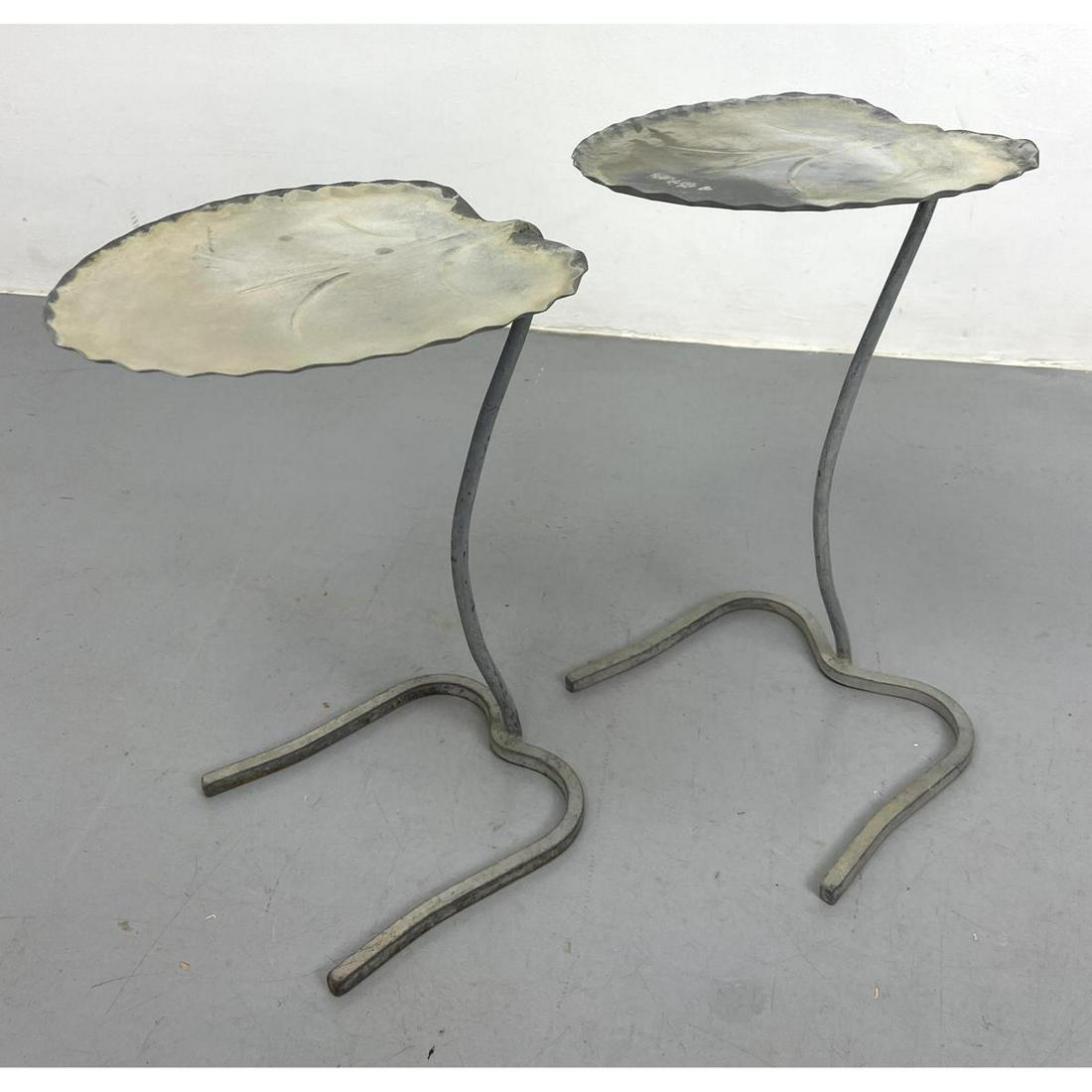 2pcs Nesting Salterini Lillypad Mid Century Modern Garden Side Tables. Patio. Outdoor. Garden. (1 of 4)
