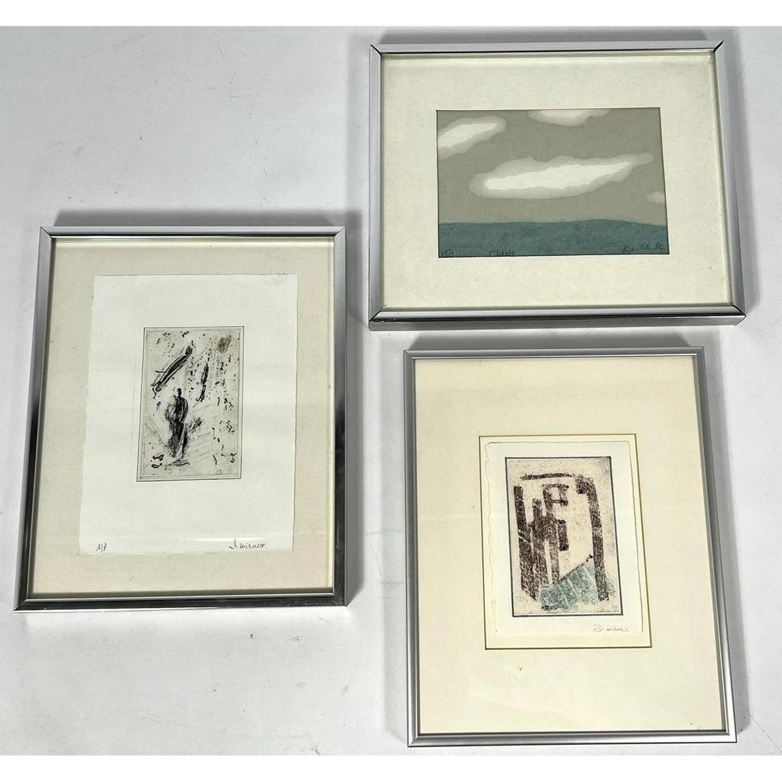 3pc Signed Modernist Prints. Two signed I. WIENER. One signed illegibly. (1 of 13)