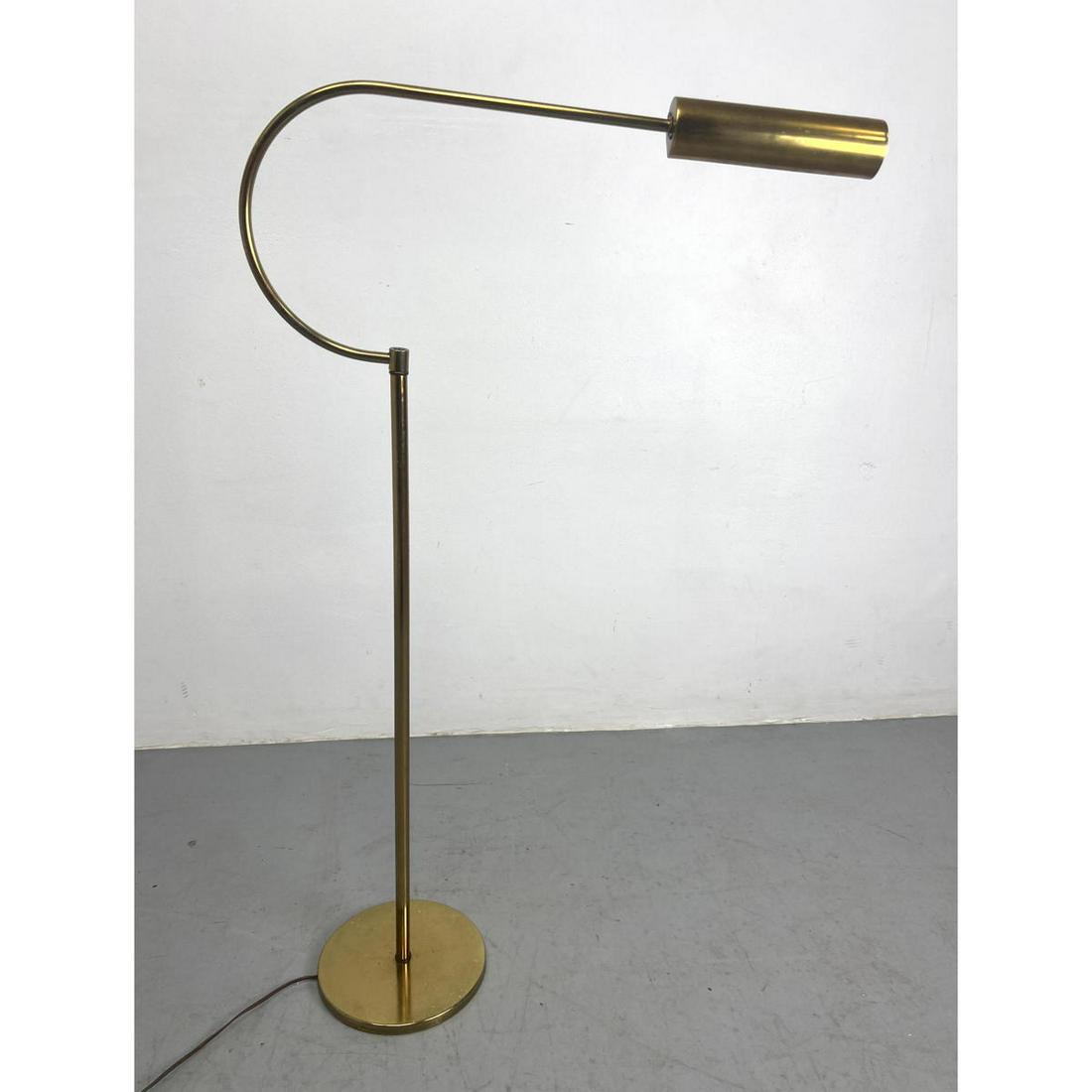 Brass plated reading floor lamp. Distributed by RAYMOR. (1 of 8)