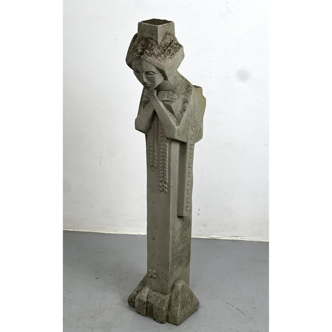 FRANK LLOYD WRIGHT Garden Sprite Sculpture. Stone Stylized Female Figure. Marked FRANK LLOYD WRIGHT: FRANK LLOYD WRIGHT Garden Sprite Sculpture. Stone Stylized Female Figure. Marked FRANK LLOYD WRIGHT Collection. Outdoor. Patio. Dimensions: H: 31.5 inches: W: 7 inches: D: 6.25 inches --- We offer cur