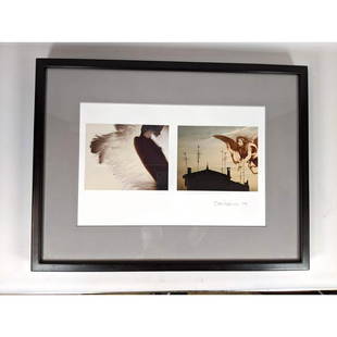 SAM HASKINS  Signed and dated 2009 Photograph.  Angels. Framed under glass.: SAM HASKINS Signed and dated 2009 Photograph. Angels. Framed under glass. Dimensions: H: 14 inches: W: 21 inches --- We offer curbside delivery to NYC, Manhattan, Close Brooklyn, Hoboken about a week