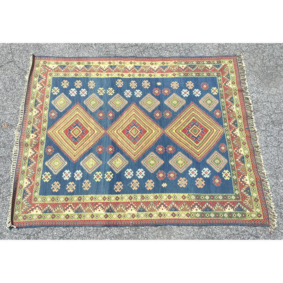Repeating Diamond Pattern Flat Weave Carpet Rug. 8'2 x 10'9 (1 of 8)