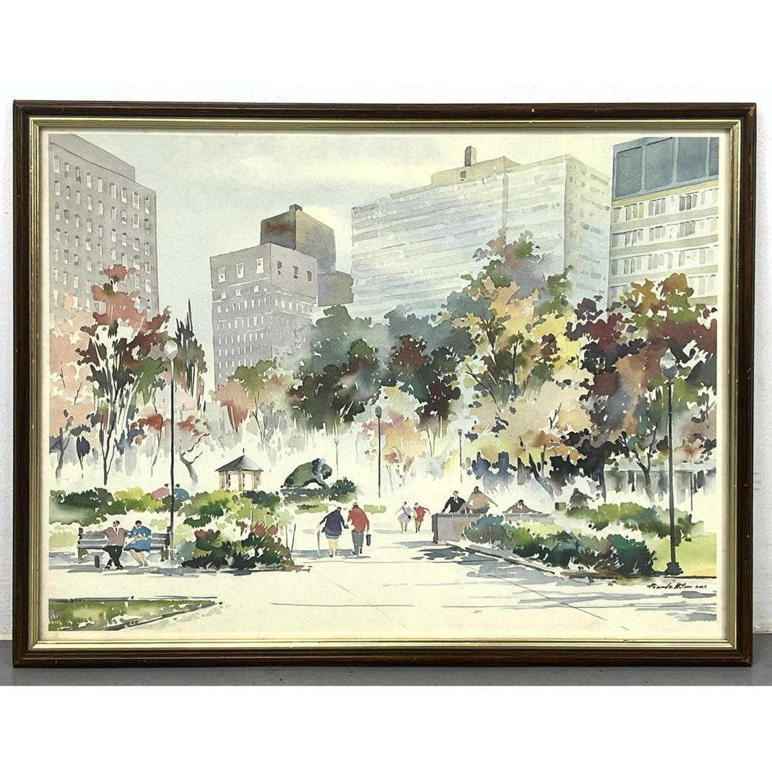 Howard Watson Print of Philadelphia Rittenhouse Square. (1 of 11)