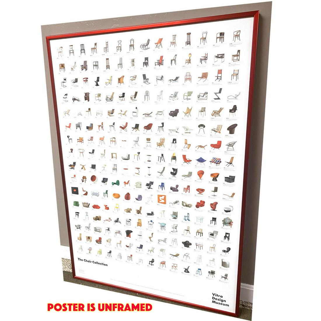Vitra - The Chair Collection Poster - shows 224 selected pieces of the Vitra Design Museum's collect (1 of 9)